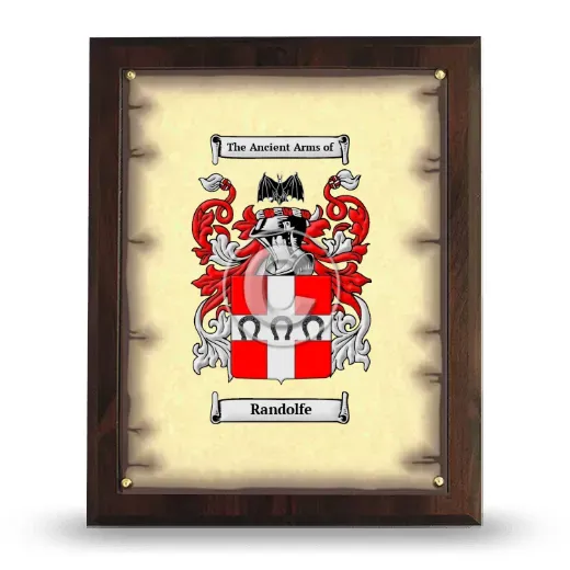 Randolfe Coat of Arms Plaque