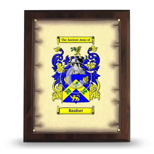 Ranfort Coat of Arms Plaque