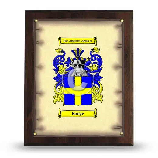 Range Coat of Arms Plaque