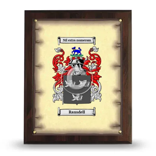 Ransdell Coat of Arms Plaque