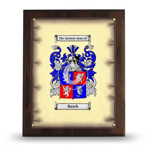 Rasch Coat of Arms Plaque
