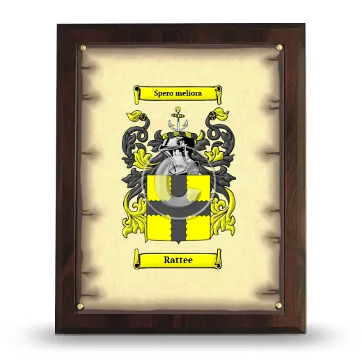 Rattee Coat of Arms Plaque