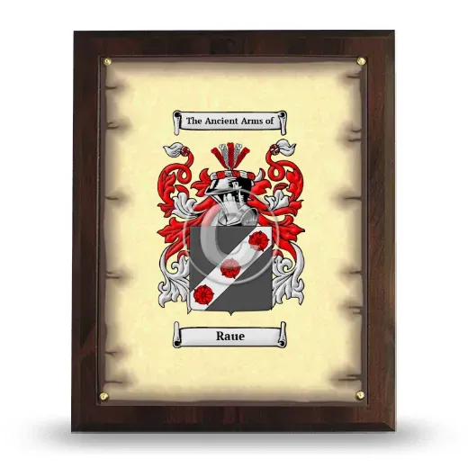 Raue Coat of Arms Plaque
