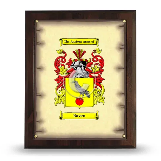 Raven Coat of Arms Plaque