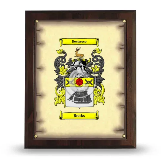 Reaks Coat of Arms Plaque