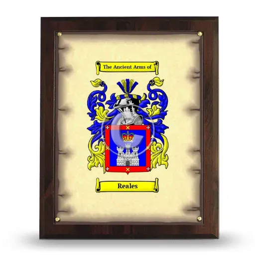 Reales Coat of Arms Plaque