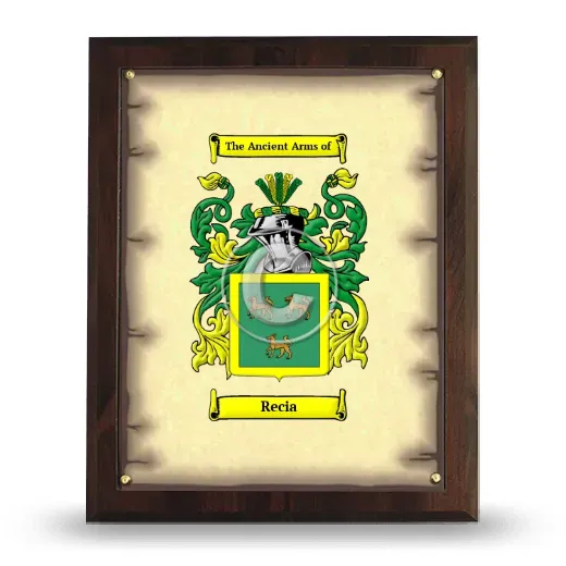 Recia Coat of Arms Plaque