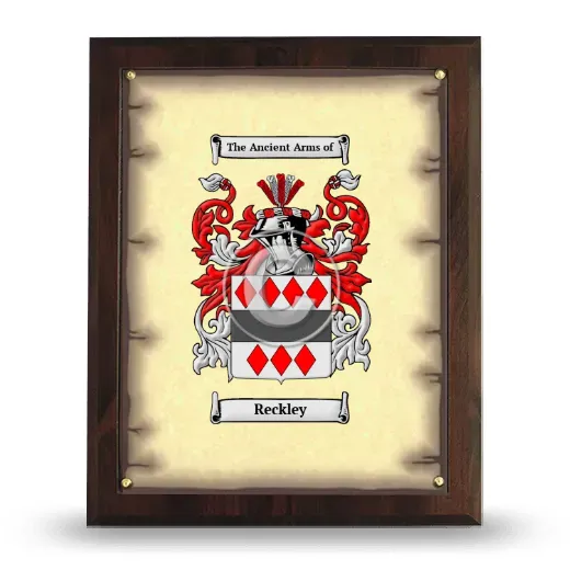 Reckley Coat of Arms Plaque