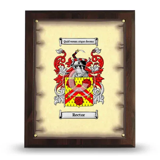 Rector Coat of Arms Plaque