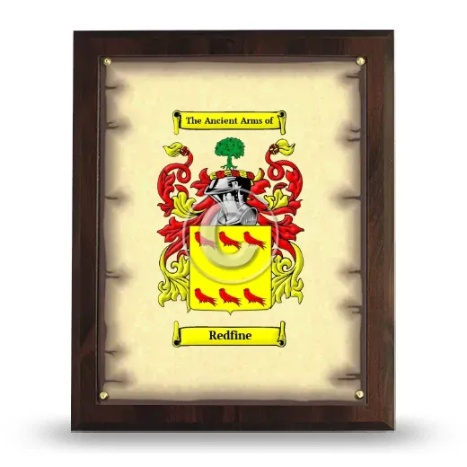 Redfine Coat of Arms Plaque