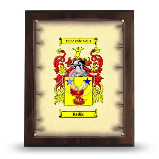 Redik Coat of Arms Plaque