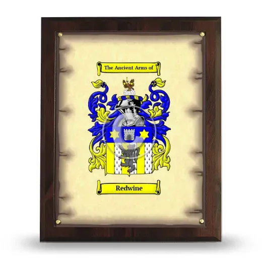 Redwine Coat of Arms Plaque