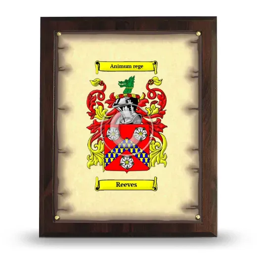 Reeves Coat of Arms Plaque