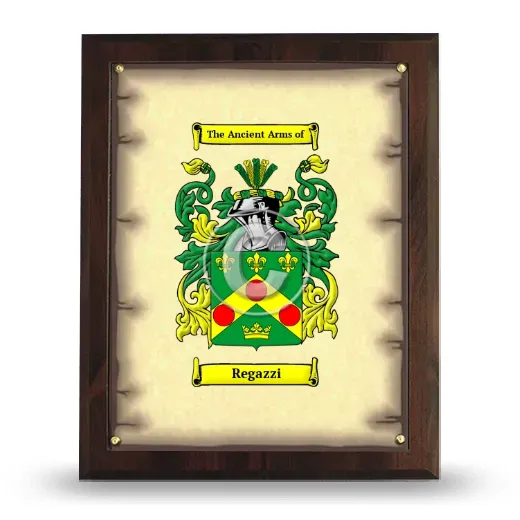 Regazzi Coat of Arms Plaque