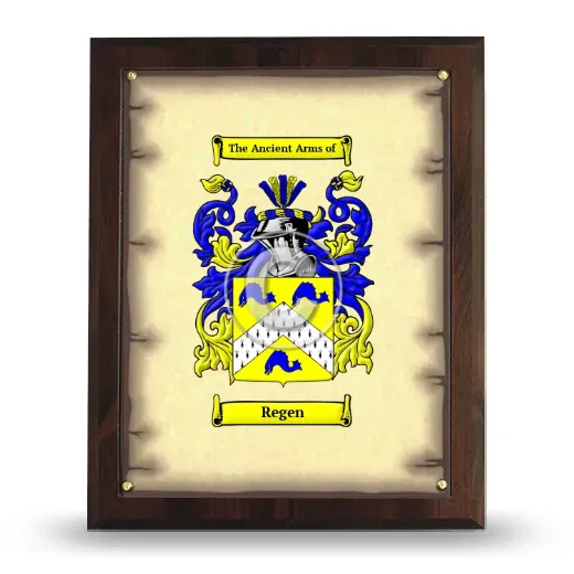 Regen Coat of Arms Plaque