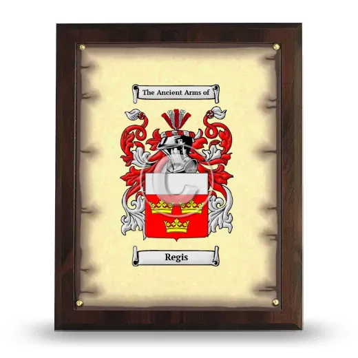Regis Coat of Arms Plaque