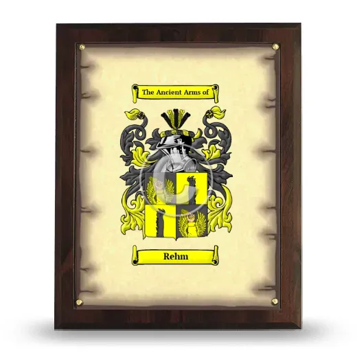 Rehm Coat of Arms Plaque