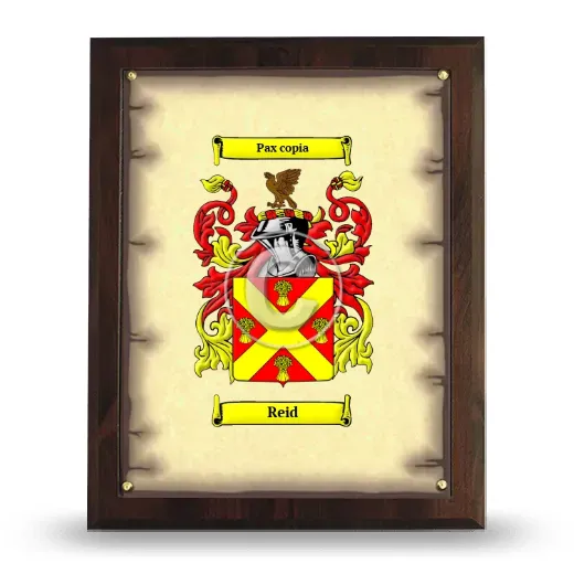 Reid Coat of Arms Plaque