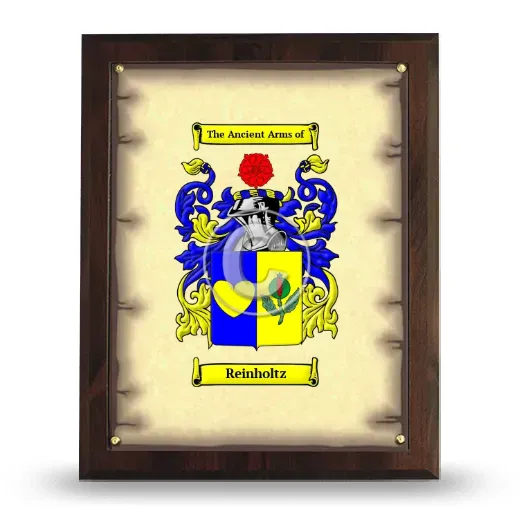 Reinholtz Coat of Arms Plaque