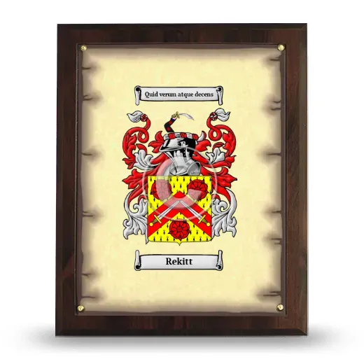 Rekitt Coat of Arms Plaque
