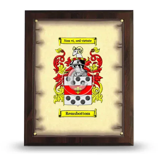 Remsbottom Coat of Arms Plaque