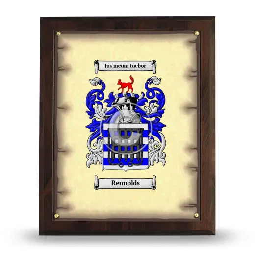 Rennolds Coat of Arms Plaque