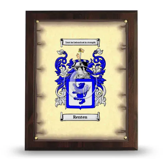 Renten Coat of Arms Plaque