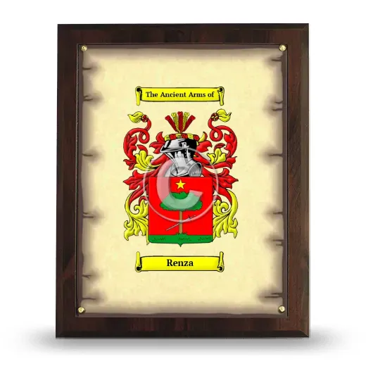 Renza Coat of Arms Plaque