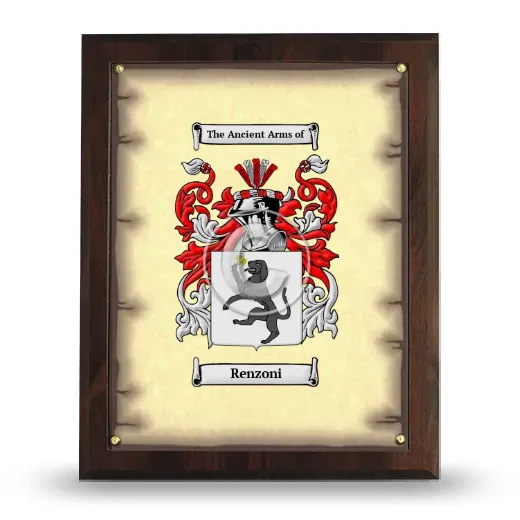 Renzoni Coat of Arms Plaque