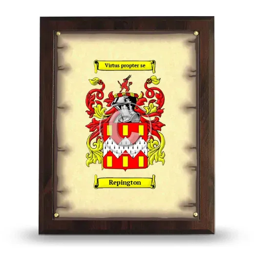 Repington Coat of Arms Plaque
