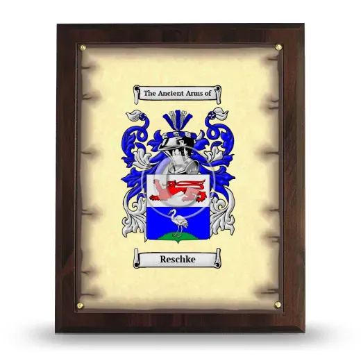 Reschke Coat of Arms Plaque
