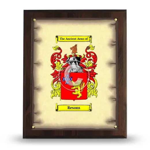 Resons Coat of Arms Plaque
