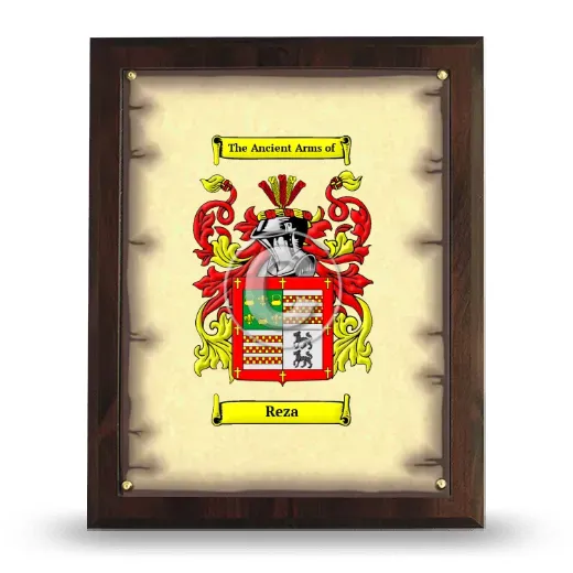 Reza Coat of Arms Plaque