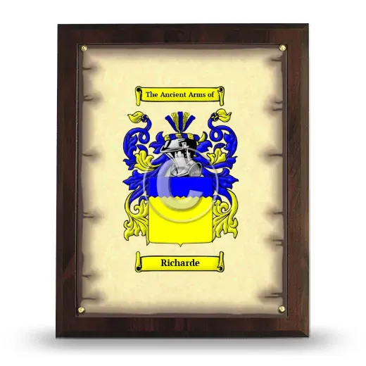 Richarde Coat of Arms Plaque