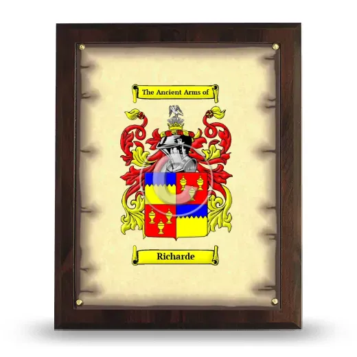 Richarde Coat of Arms Plaque