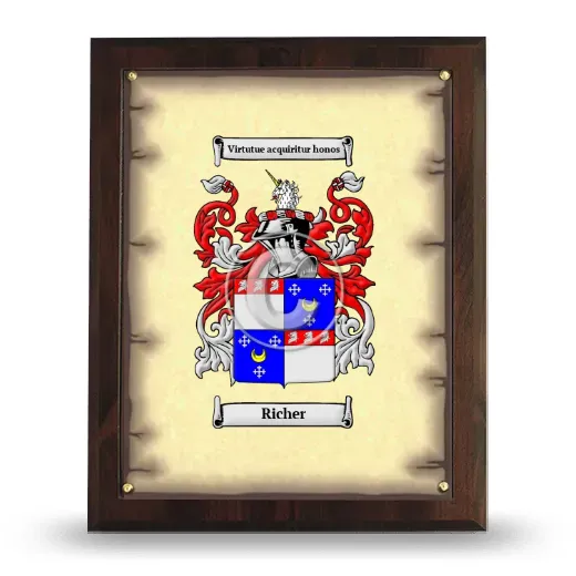 Richer Coat of Arms Plaque