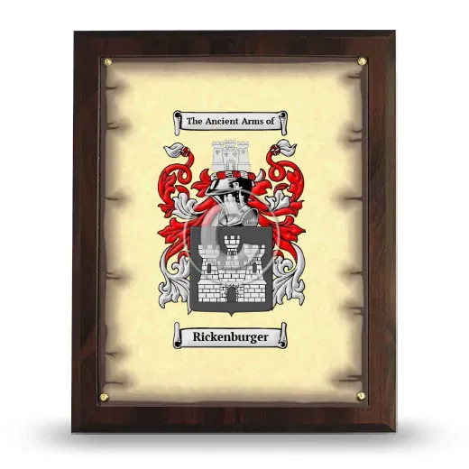 Rickenburger Coat of Arms Plaque