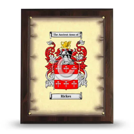 Rickes Coat of Arms Plaque