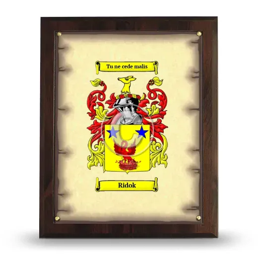 Ridok Coat of Arms Plaque