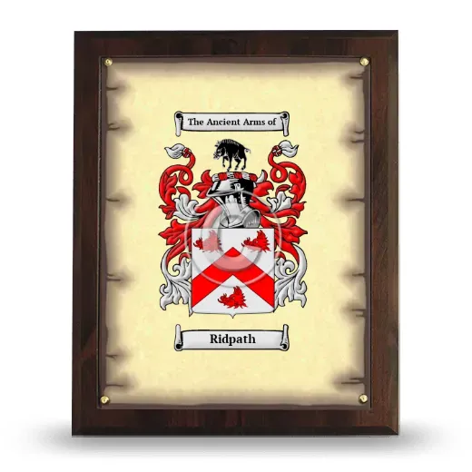 Ridpath Coat of Arms Plaque