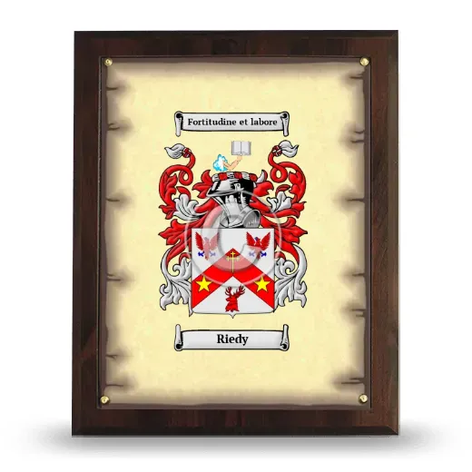 Riedy Coat of Arms Plaque