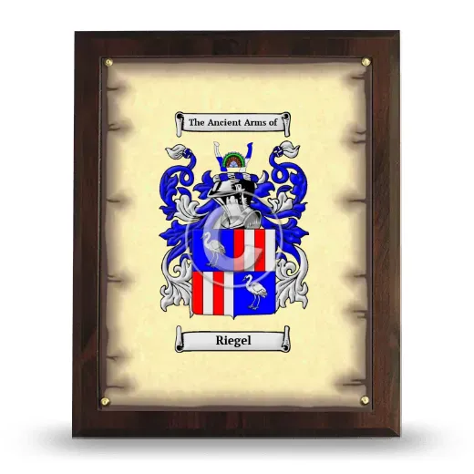 Riegel Coat of Arms Plaque