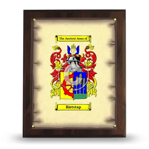 Rietstap Coat of Arms Plaque