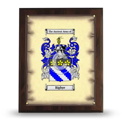 Rigbye Coat of Arms Plaque