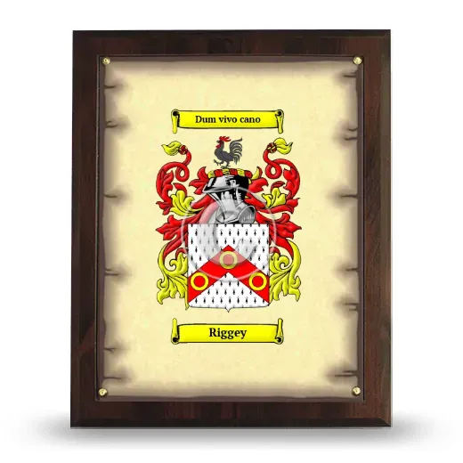 Riggey Coat of Arms Plaque