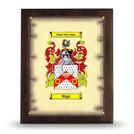 Riggi Coat of Arms Plaque
