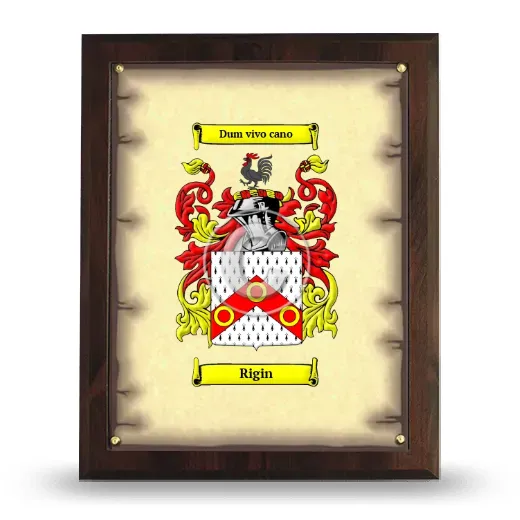 Rigin Coat of Arms Plaque