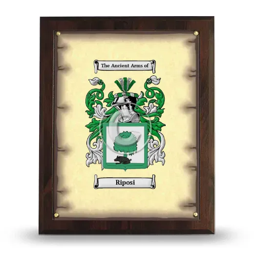 Riposi Coat of Arms Plaque