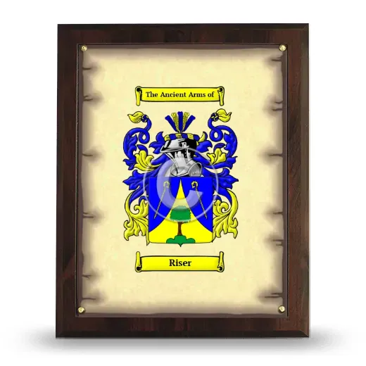 Riser Coat of Arms Plaque