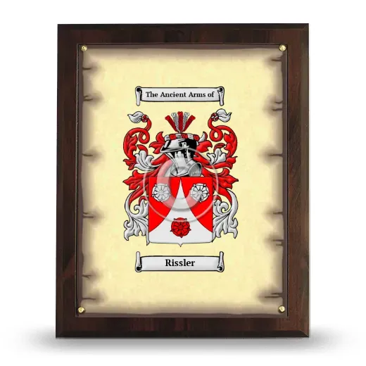 Rissler Coat of Arms Plaque